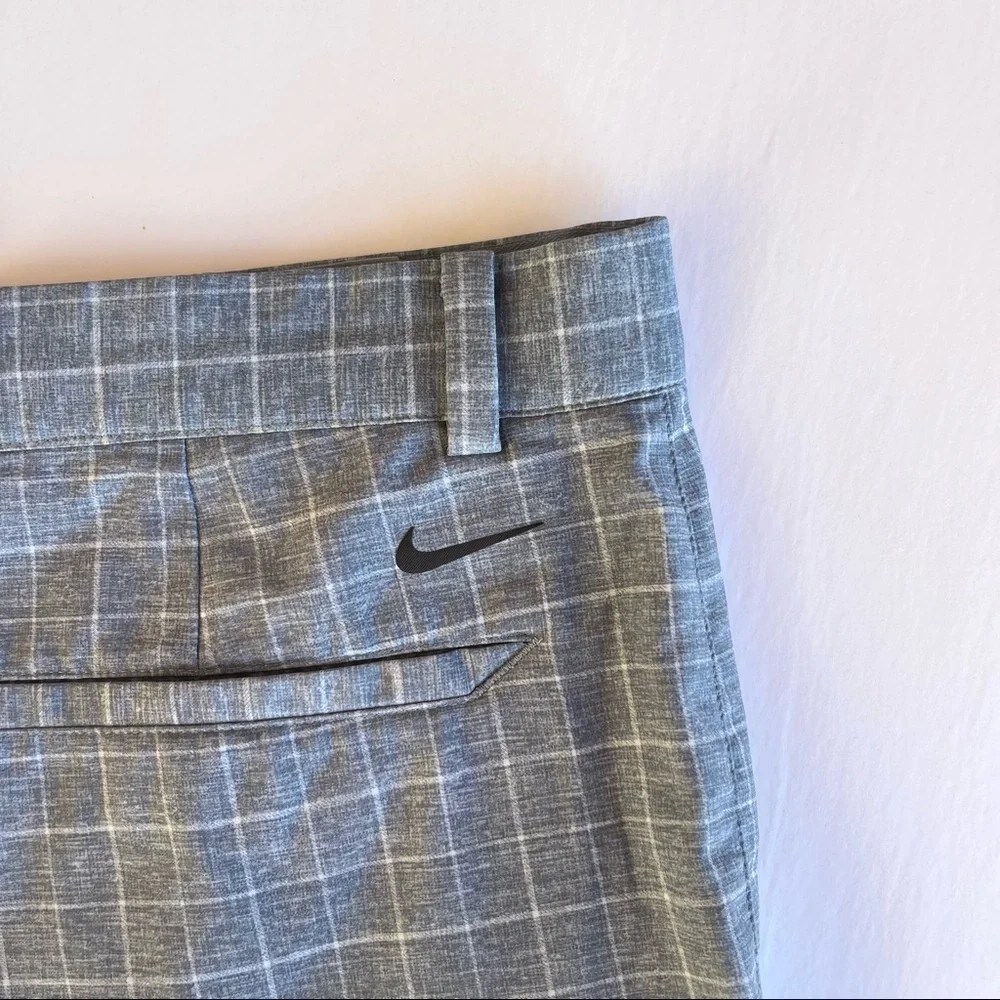 Nike Golf Dri Fit Plaid Gray Shorts 36